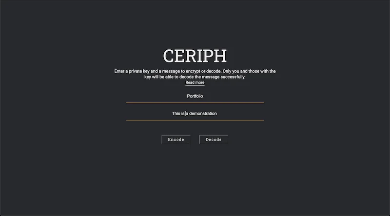 Ceriph app screenshot
