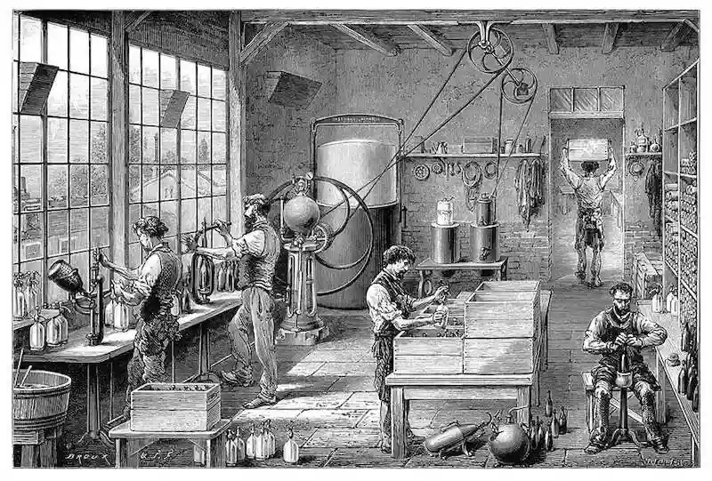 Workshop at a Carbonated Water Factory by Jules Férat